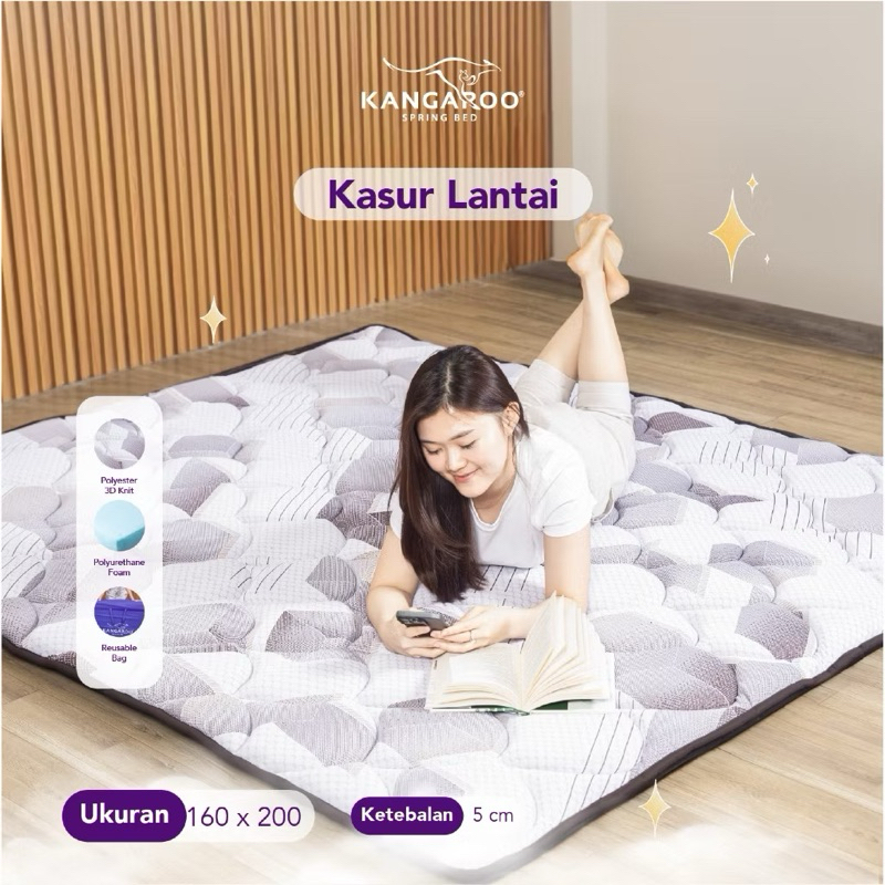 Kangaroo - Kasur Lantai - Tebal Murah Mewah Anti Kempes - 160x200