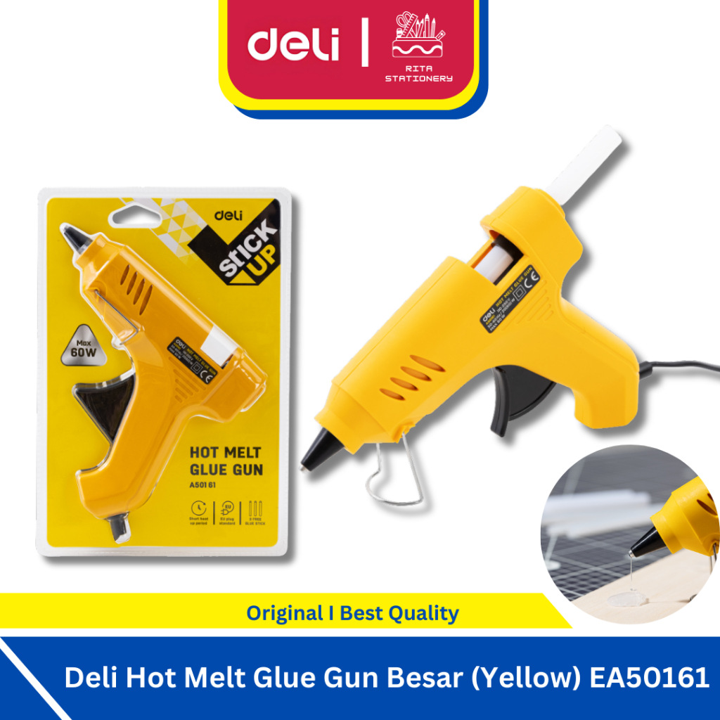 

Deli Hot Melt Glue Gun / Lem tembak Besar 60 Watt (Yellow) - EA50161