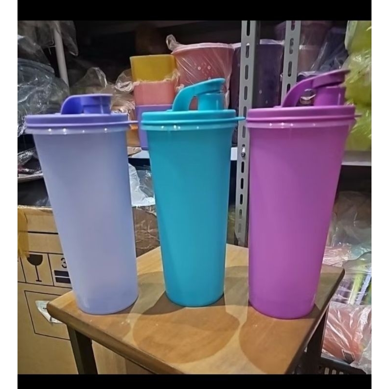 Tupperware Slim Line 1L ungu teko plastik air minum slimline tempat wadah pitcher eco bottle botol 1