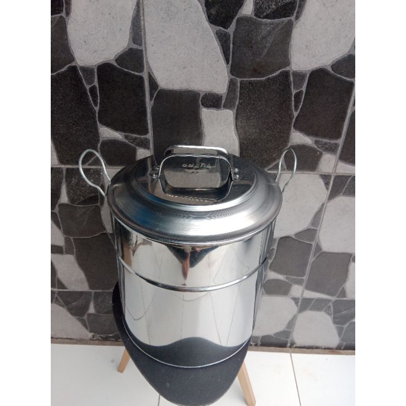 dandang bakso dan mi ayam, dandang mini ,sekat 3 bahan stainless steel ready ukuran -26 -28 -30 -32 