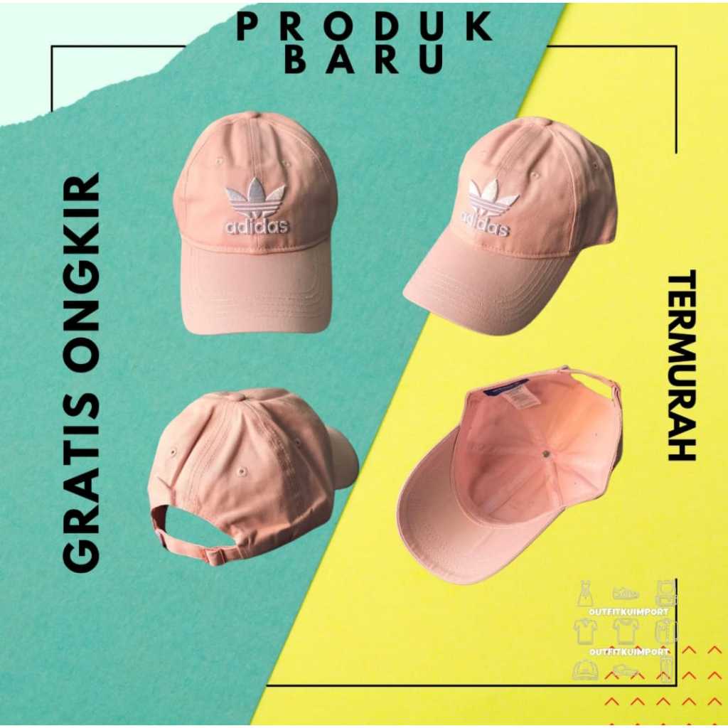 G-504 Topi Baseball Adidas Vintage babypink
