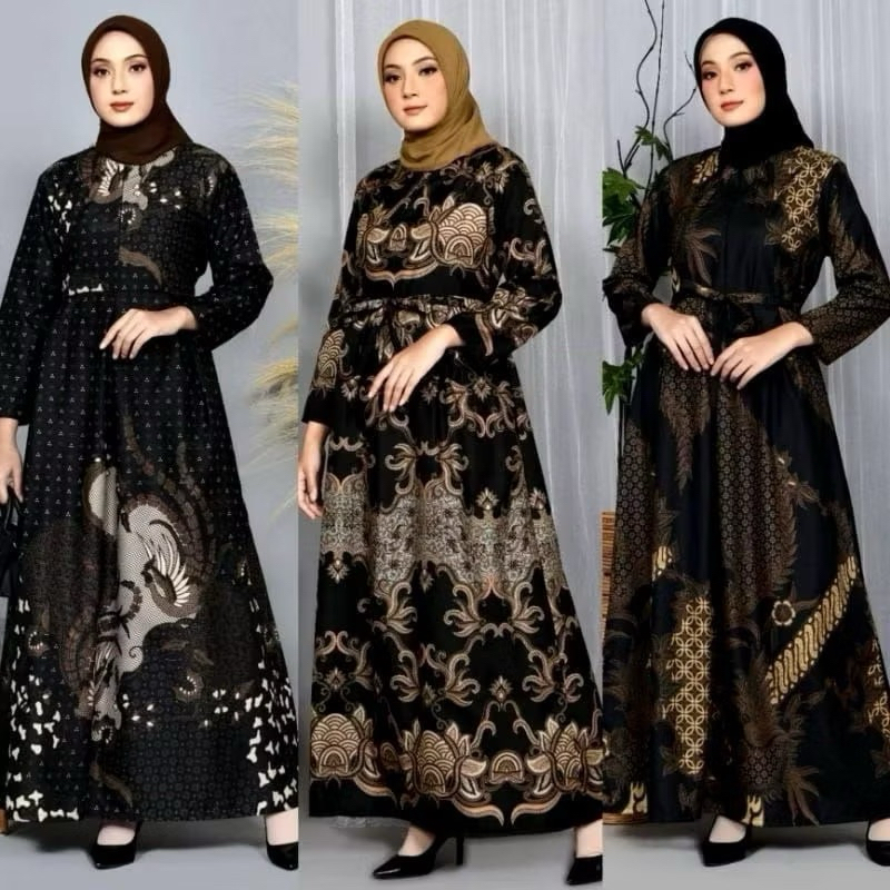 GAMIS BATIK ABAYA TERBARU VIRAL BATIK MODERN KEKINIAN