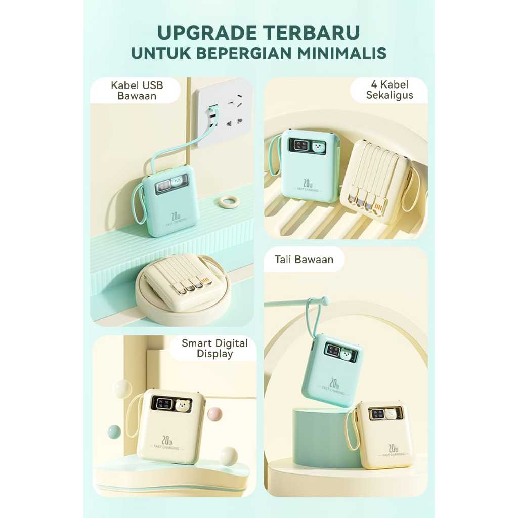 NEW PRODUCT Powerbank Mini 20000mAh Power Bank Stay Connected Pawer Bank Original 100% Ori