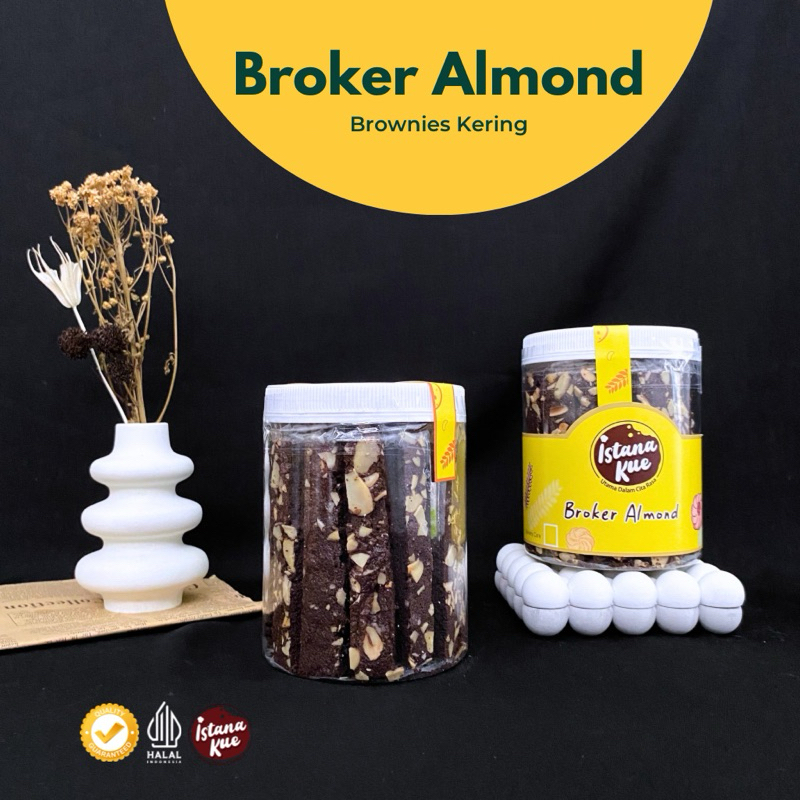 

Kue Kering Istana BROKER ALMOND Eco Cookies Stoples Tabung Ulir 500ml