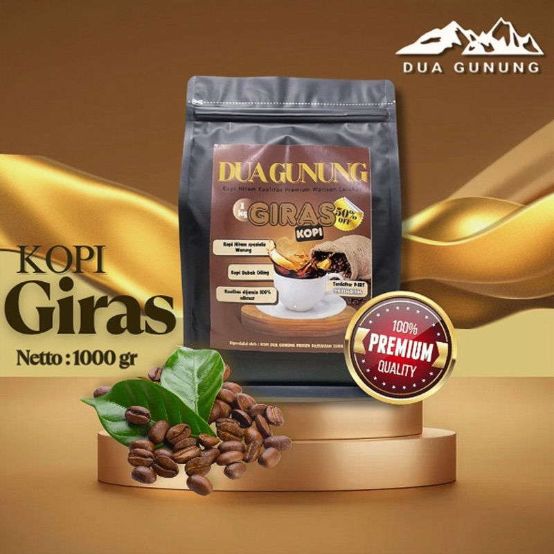 

KOPI BUBUK GIRAS 1 kg GURIH PAHIT KUALITAS PREMIUM HARGA TERJANGKAU