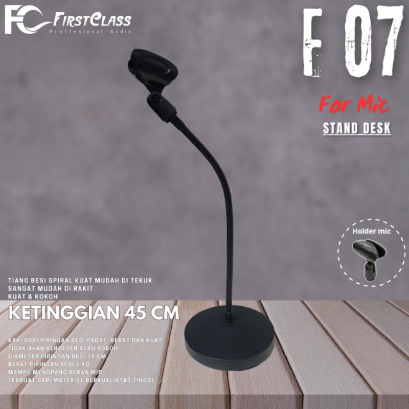 Stand mic meja podium mimbar First class F 07