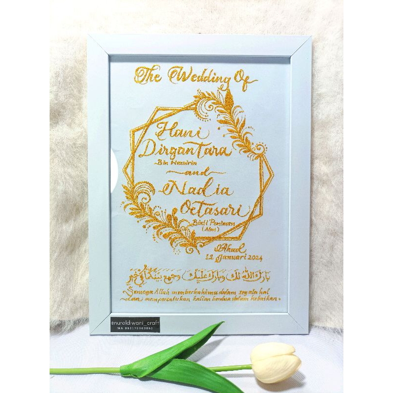KADO WISUDA, WEDDING, ULANG TAHUN, ALL EVENT BINGKAI HENNA CRAFT, PAJANGAN DINDING 11R