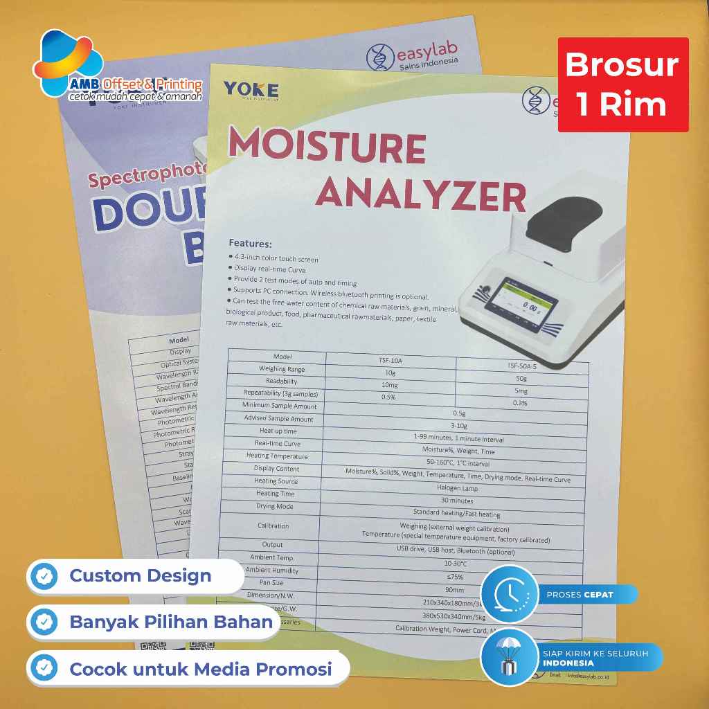[ Cetak Brosur 1 RIM A5 HVS ] Custom / Brosur A5 Full Color / Jasa Cetak Brosur A5 / Cetak Brosur Uk