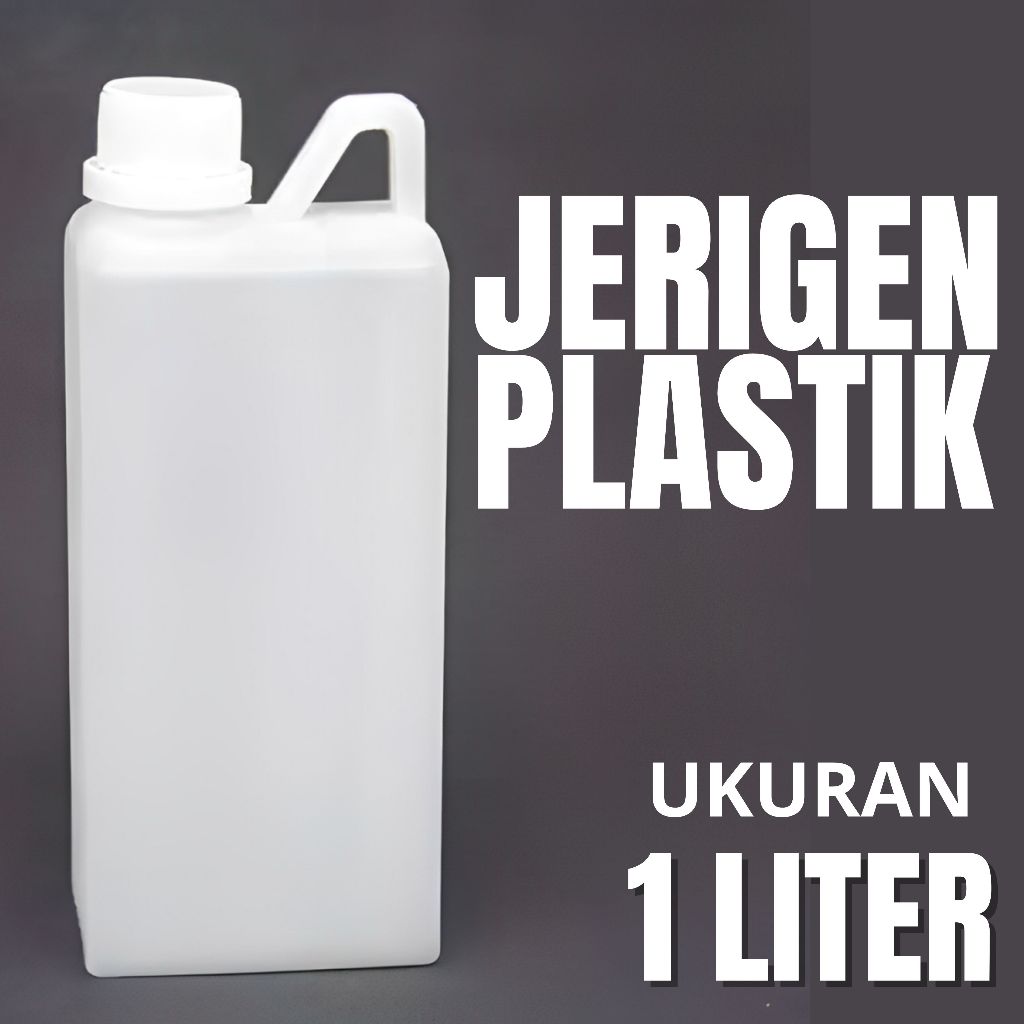 JERIGEN 1 LITER HDPE SEGEL - BOTOL 1000 ML - BOTOL PLASTIK 1 LITER WARNA PUTIH SUSU
