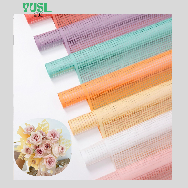 

Isi 20 LEMBAR Kertas Buket Bunga Polkadot Transparan List Flower Wrapping Cellophane Florist KB015