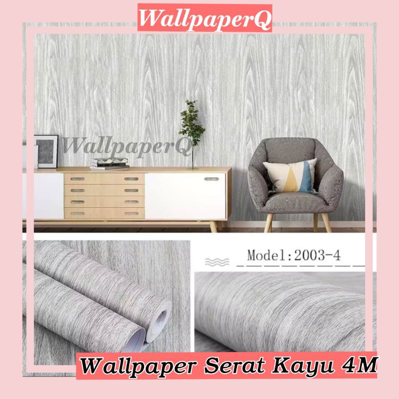 Wallpaper Salur Serat Kayu Wallpaper Stiker Hiasan Dinding Meja Lemari Kaca Kayu Wallpaper Ruang Tam