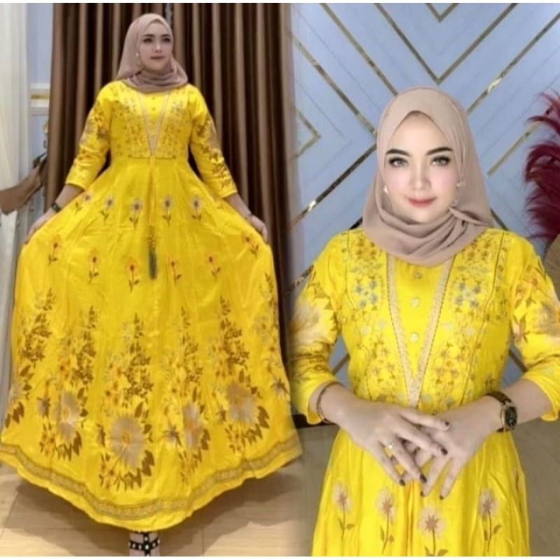 GAMIS HINDI BORDIL KATUN TWILL TERBARU