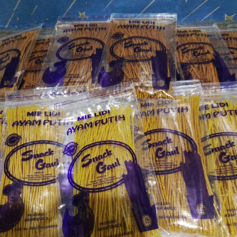 

Mie Lidi Ayam Putih Mie Lidi Snack Gaul