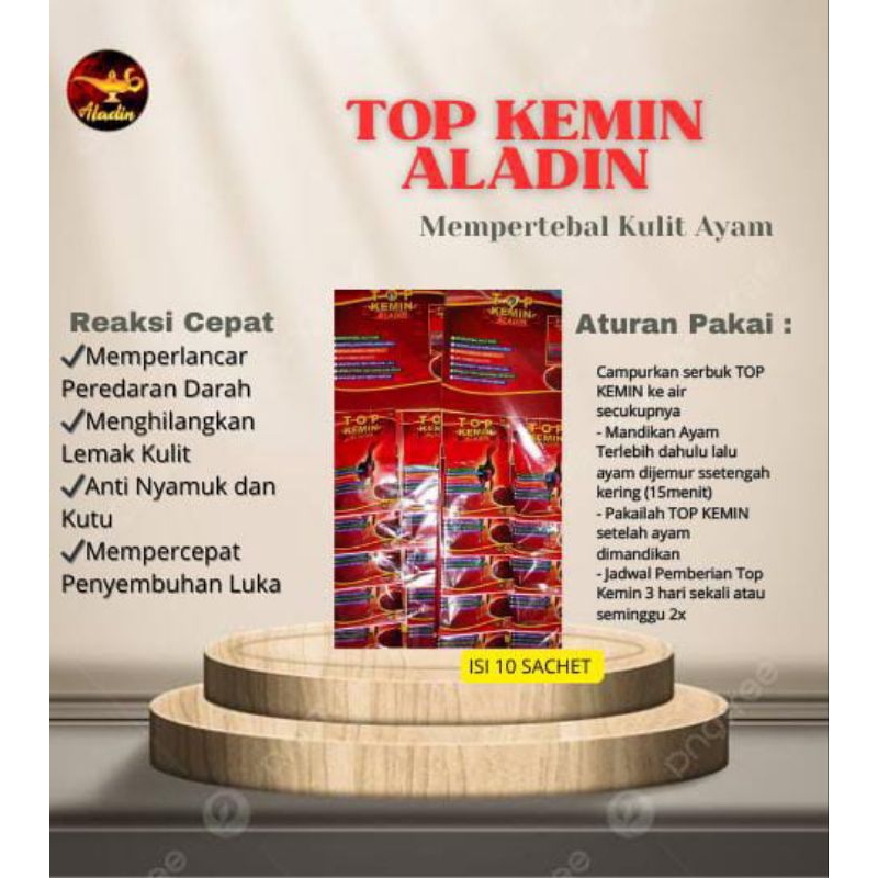 Top Kemin aladin 100% original kemin ayam laga