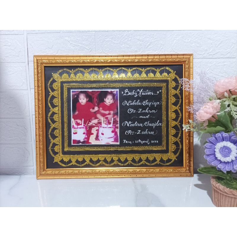 HAND MADE❗KADO WISUDA, WEDDING, ULANG TAHUN, ALL EVENT BINGKAI HENNA CRAFT, PAJANGAN DINDING 11R