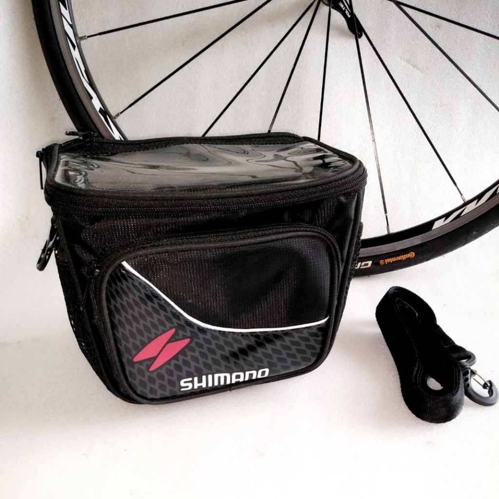 Tas Stang Sepeda / Tas Selempang / Waist Bag / Tas Handle Bar - Dolby, Mika, Spon Lak - SHIMANO