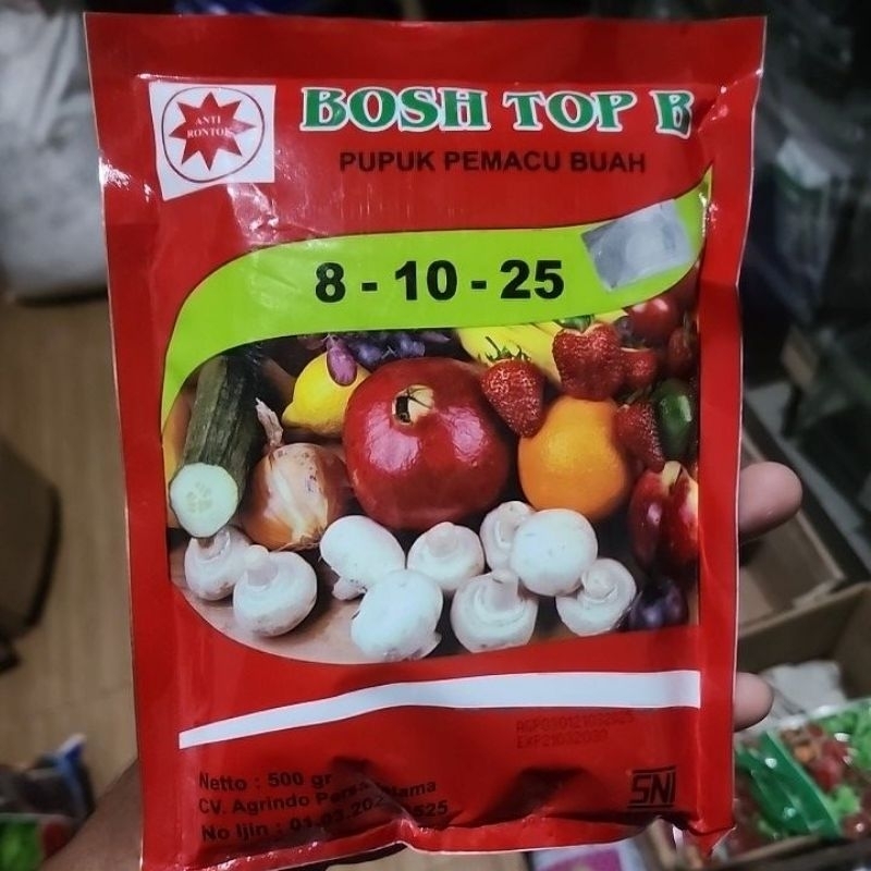 BOSH TOP B 8-10-25 Pupuk Pemacu Buah Original 500gr