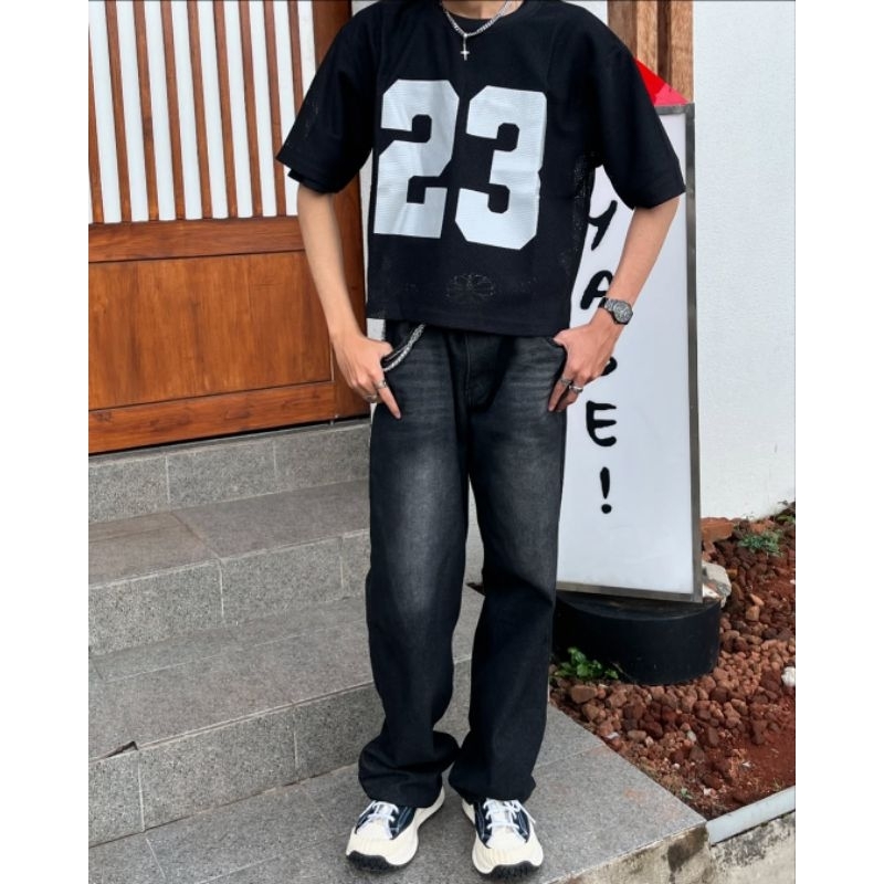 Celana Jeans Kulot Baggy Gombrong Pants Outfit Skena Gombrong Loose-fitting Y2K Shabby Chic Biru Hit