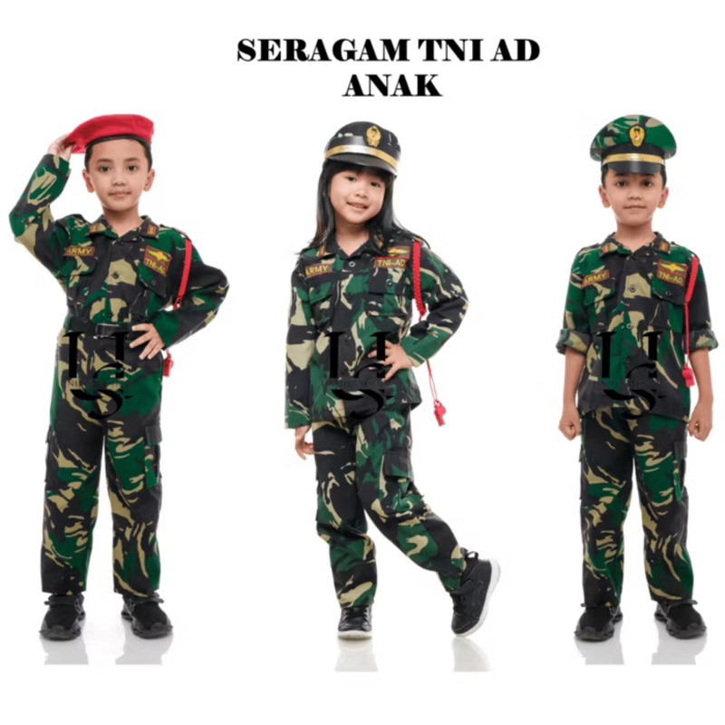 PROMO SERAGAM TNI ANAK KARNAVAL TENTARA KOSTUM TK POCIL/BAJU TNI ANAK LAKI LAKI PEREMPUAN
