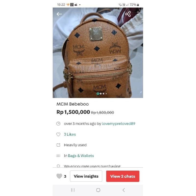 preloved mcm bebeboo