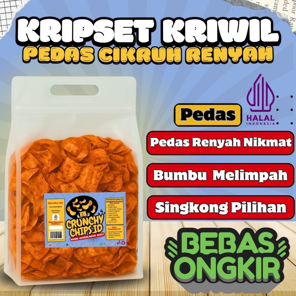 Keripik Singkong Pikset Kriwil Kripik Setan Super Pedas Gurih Asli Kiloan Bumbu Melimpah Nikmat