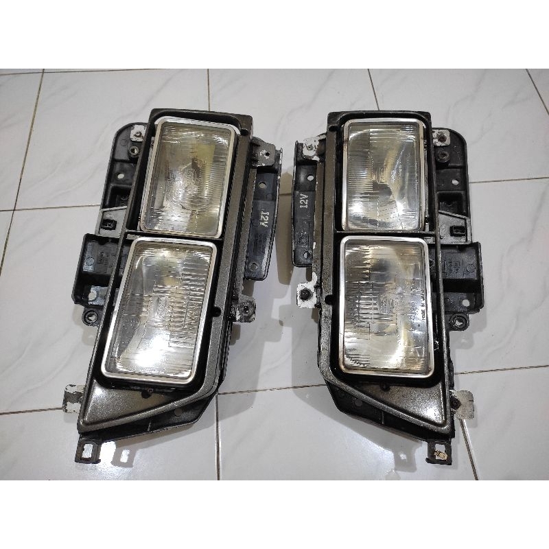 headlamp lampu depan Isuzu ELF NKR 58/66 2008 mata dua original copotan sepasang