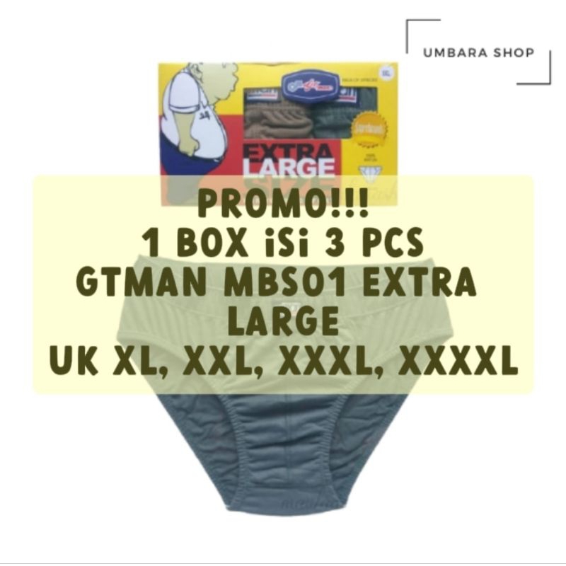 PROMO CD Celana Dalam Pria GT-Man MBS 01 EXTRA LARGE uk xxl, xxxl, xxxxl