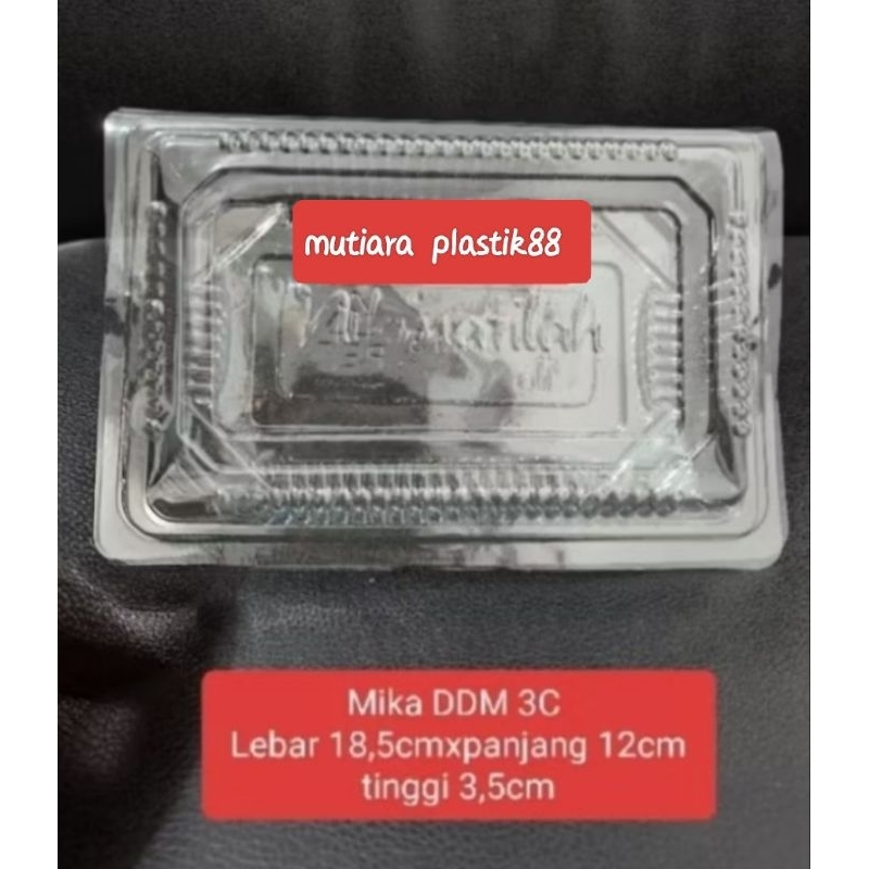 isi 100pcs Mika DDM 3X Mika plastik Mika bening tempat Bolu tempat nasi kuning