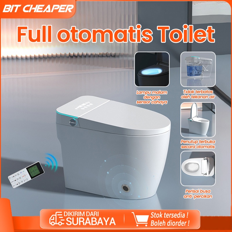 Closet duduk otomatis Luxury Smart Kloset Duduk Siram Toilet Kursi Tampilan LED Definisi Tinggi Remo