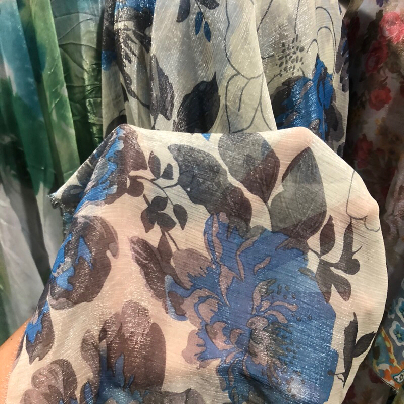 kain sifon sutra motif - kain sifon sutra motif bunga - kain sifon sutra motif impor - kain sifon su