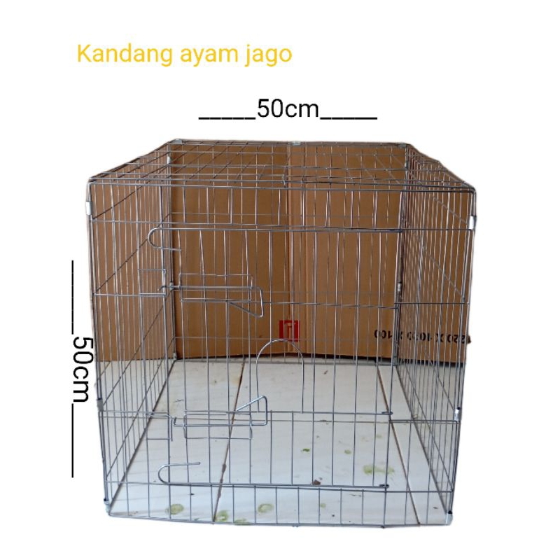 Kandang ayam kandang besi galvanis besi tebal ayam jago 50x50cm