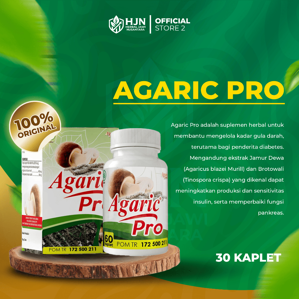 agaric pro - obat herbal | obat diabetes | obat herbal diabetes | standar | bpom | halal | original
