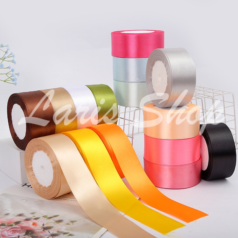 

Pita Satin Ribbon Import 1 1/2 inch 4 cm Untuk Box Hadiah Kado Undangan Wedding Souvenir Hampers Parcel Putih Krem Coklat Emas Kuning Pink Merah Marun Ungu Biru Muda Dongker Hijau Kiwi Tua Abu abu Hitam