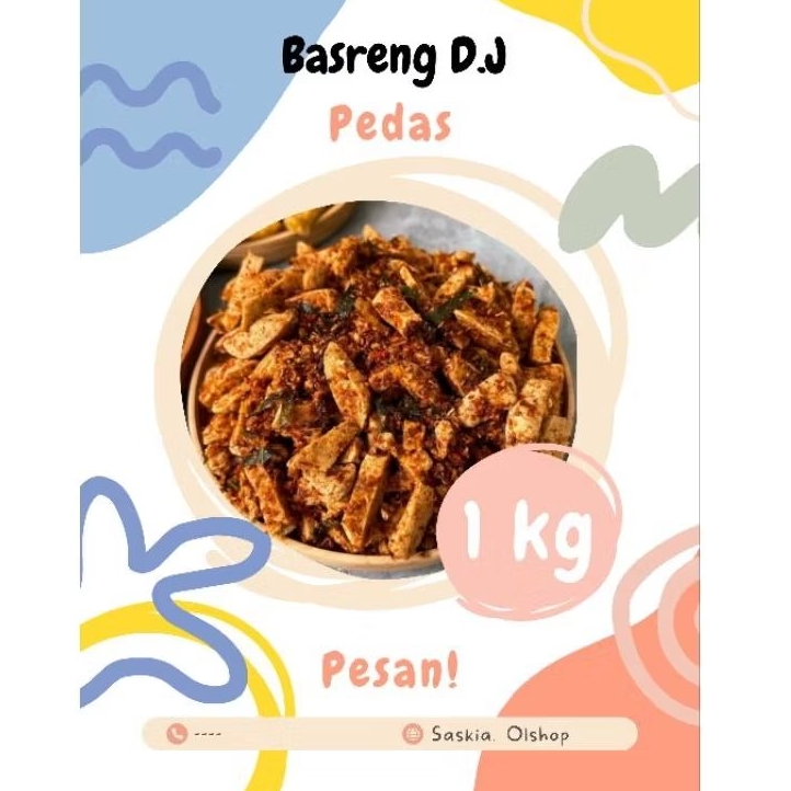 

[1Kg] Basreng Stik Pedas Daun Jeruk jajanan jadul COD makanan ringan - basreng pedas
