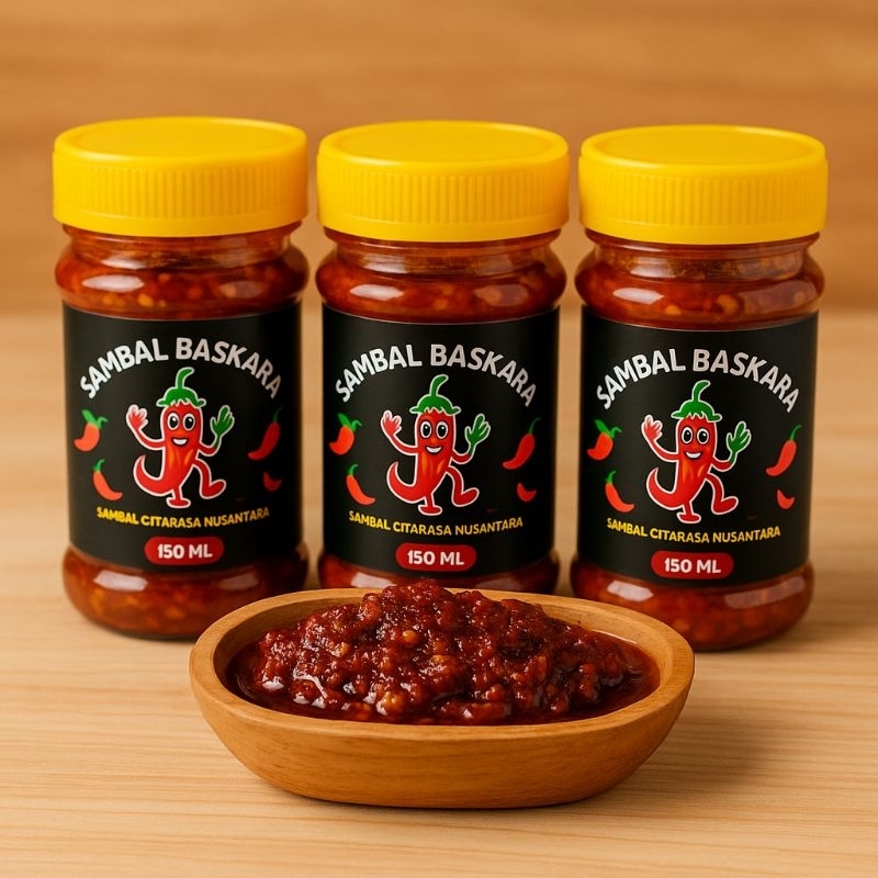 

SAMBAL BASKARA / SAMBAL GORENG CUMI | SAMBAL GORENG TERASI | SAMBAL BAWANG | PAKET SAMBAL ISI 3²