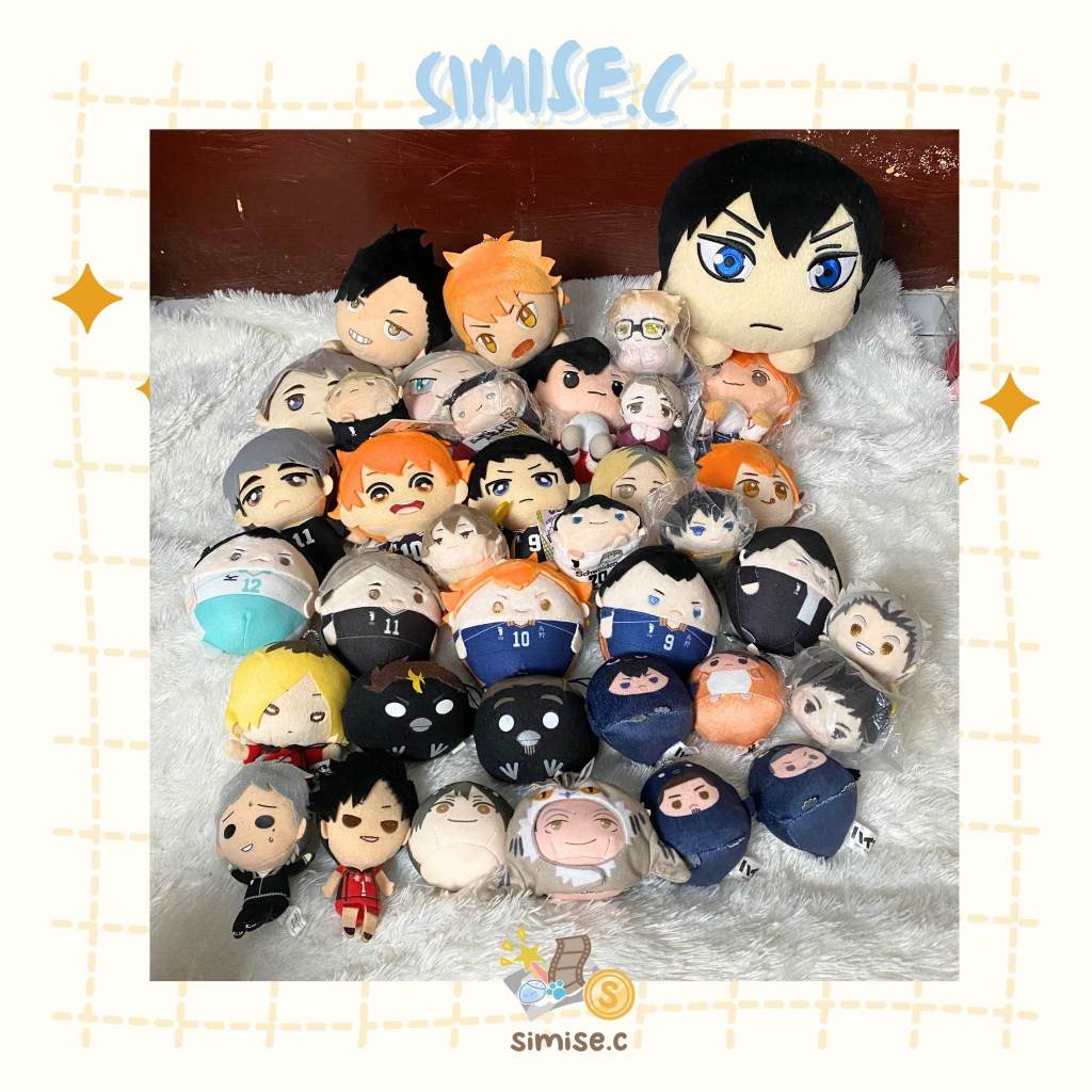 Boneka Haikyuu Doll HQ Plush Keychain / Haikyuu - Tsukishima Kei, Kageyama Tobio, Akaashi Keiji, Hin