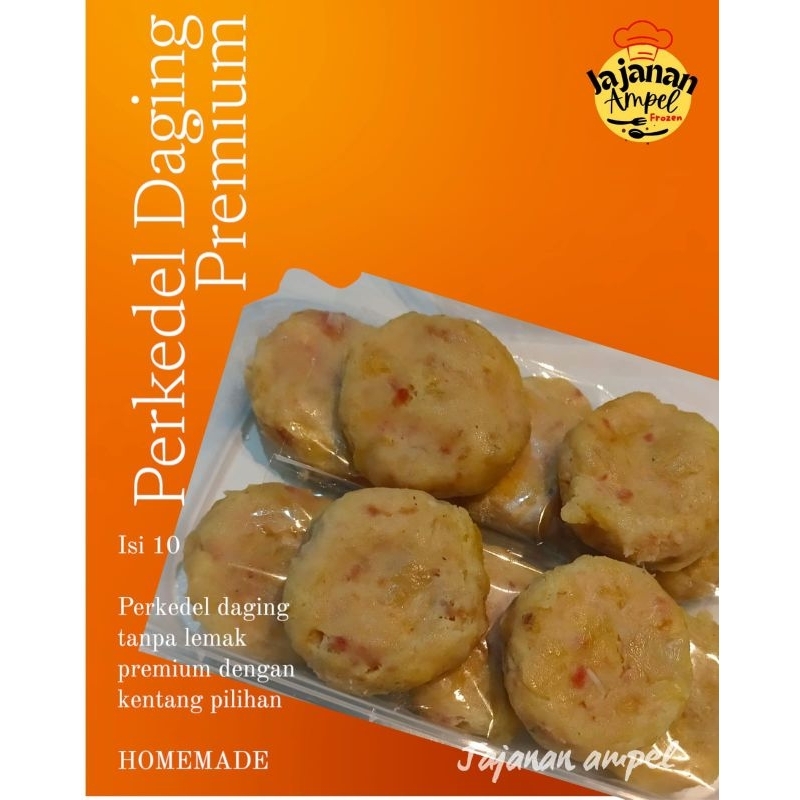 

PERKEDEL DAGING PREMIUM Fresh TANPA PENGAWET DAN MSG isi 10 / frozen