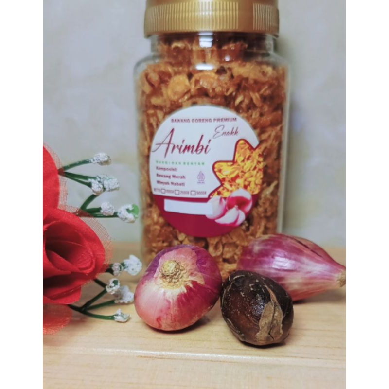 

Bawang Goreng Arimbi kemasan toples 300ml Asli tanpa ada campuran Homemade Kualitas Premium