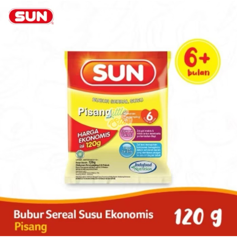 Bubur Sun Sachet Harga Ekonomis Isi 120gr Rasa Pisang