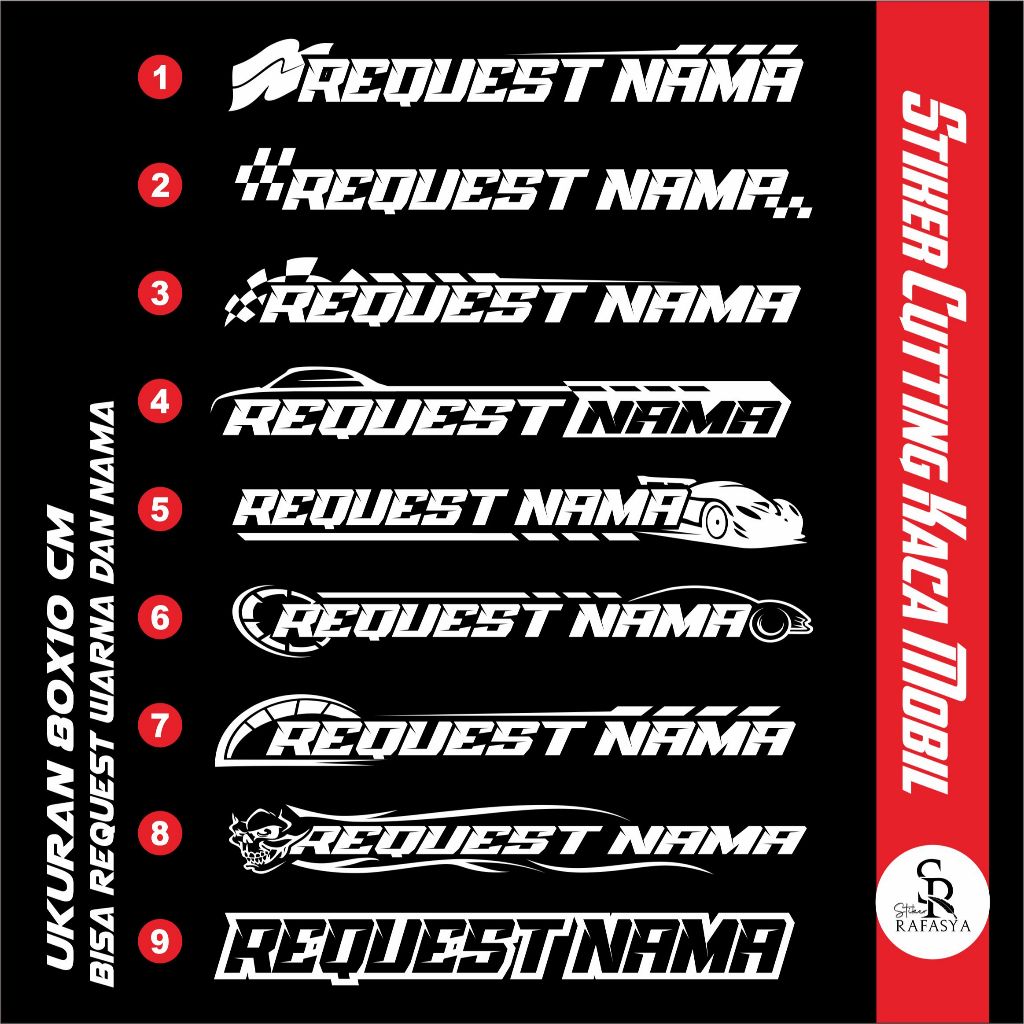 STIKER CUSTOM  SCOTLITE KACA DEPAN MOBIL / stiker cutting kaca mobil racing