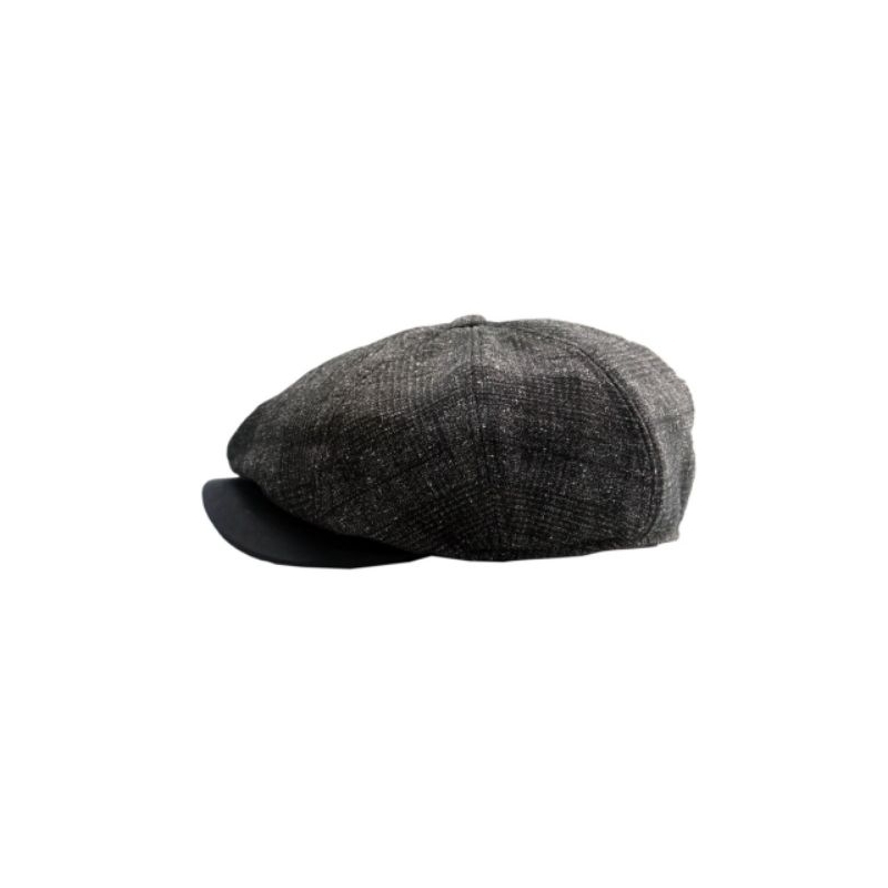 Topi Newsboy cap Ruggedstate Dark Grey Wool Classic vintage