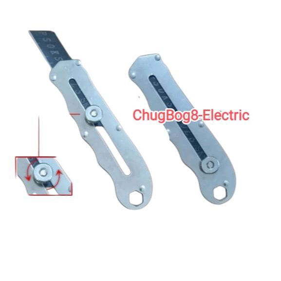 

Cutter pisau tajam besar /cutter baja stainless anti karat bahan kuat Silver dan Refillnya