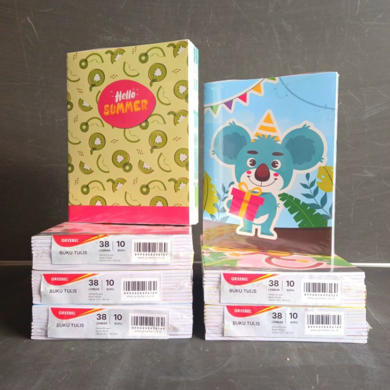 

Buku Tulis Greebel 38 Lembar Motif Anak ( Pak 10 Buku ) [ Original ]