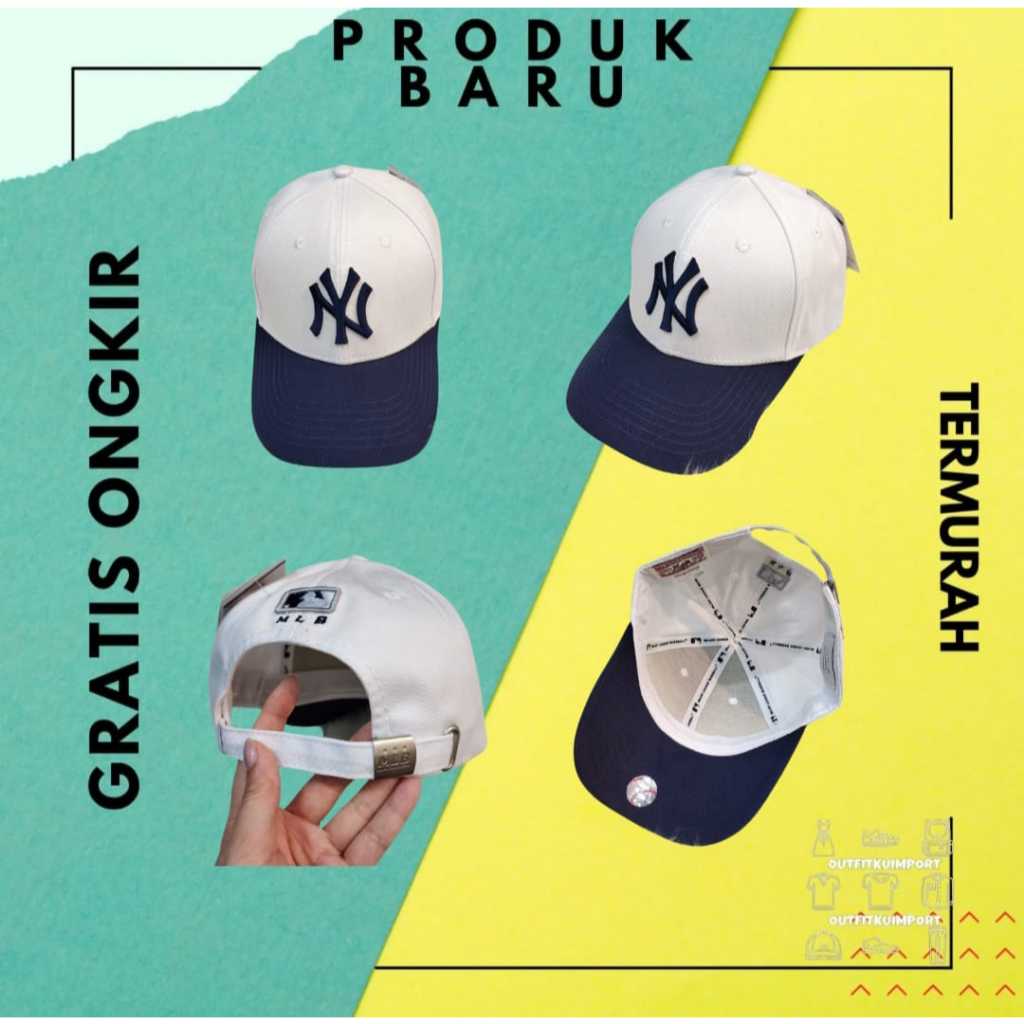 G-752 Topi Baseball NY MLB Classic White Navy