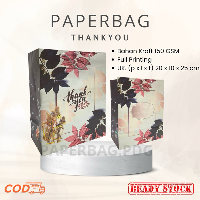 

Paperbag Thank You Uk. 25x10x20cm | READY STOCK | Paperbag Motif | PaperbagGift | Tas Kado | Paperbag Barang | Paperbag Toko | Paperbag Cantik | Paperbag Full Print | Paperbag Tebal | Paperbag Kuat | Paperbag Terimakasih