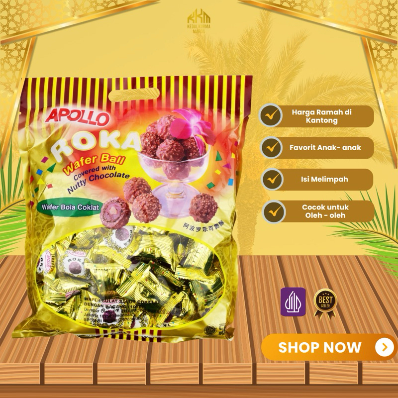 

Apollo Wafer Ball Coklat Isi Original Coklat Dubai Oleh - Oleh Haji Umroh