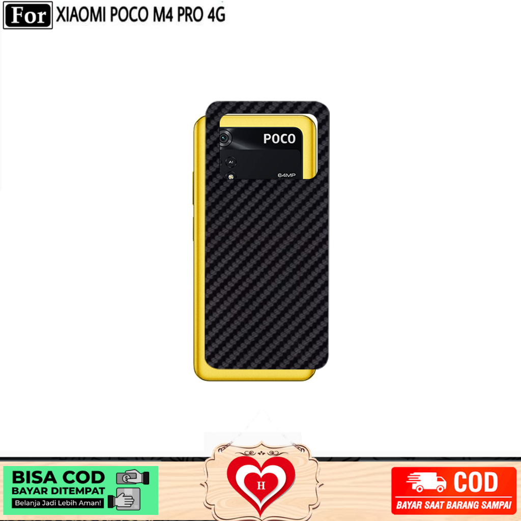 GARSKIN HITAM XIAOMI POCO M4 M3 PRO SKIN PROTECTOR
