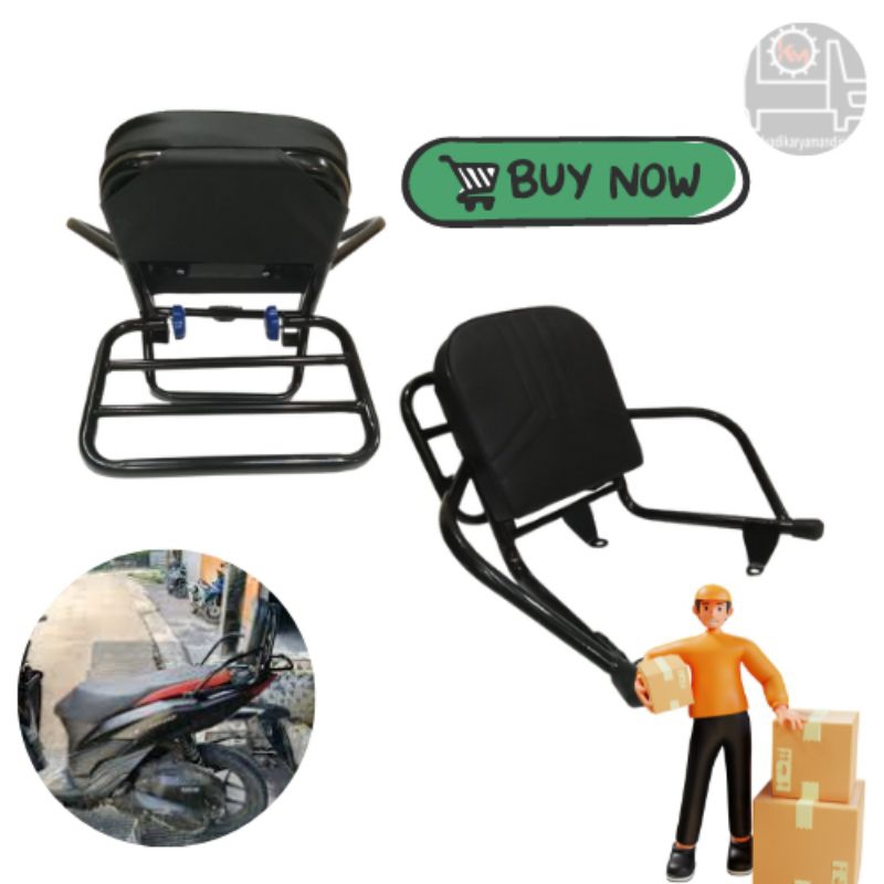 Sandaran Motor Vario 125/150 Model Kotak Bagasi Lipat