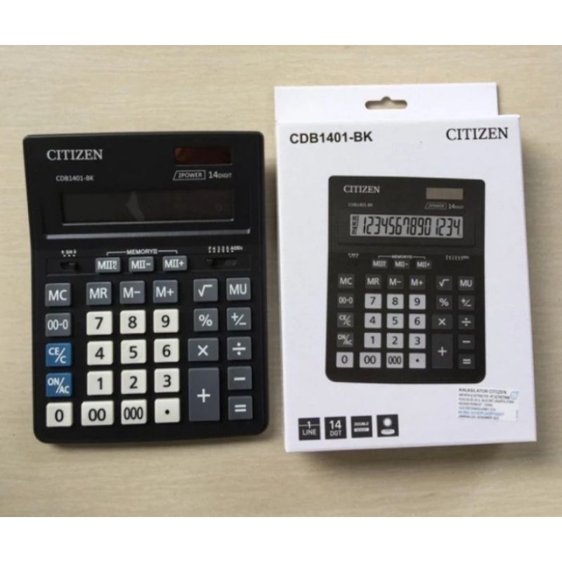 

Citizen 1401 - Kalkulator Dagang - Calculator Besar 14Digit