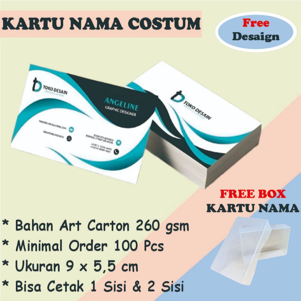 

KARTU NAMA COSTUM FREE DESAIGN FREE BOX